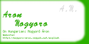 aron mogyoro business card